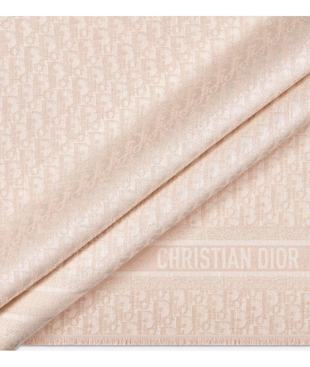 CHRISTIAN DIOR Розовый шелковый платок, фото 2