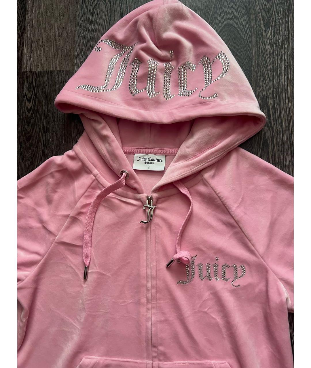 JUICY COUTURE Розовый велюровый спортивные костюмы, фото 3
