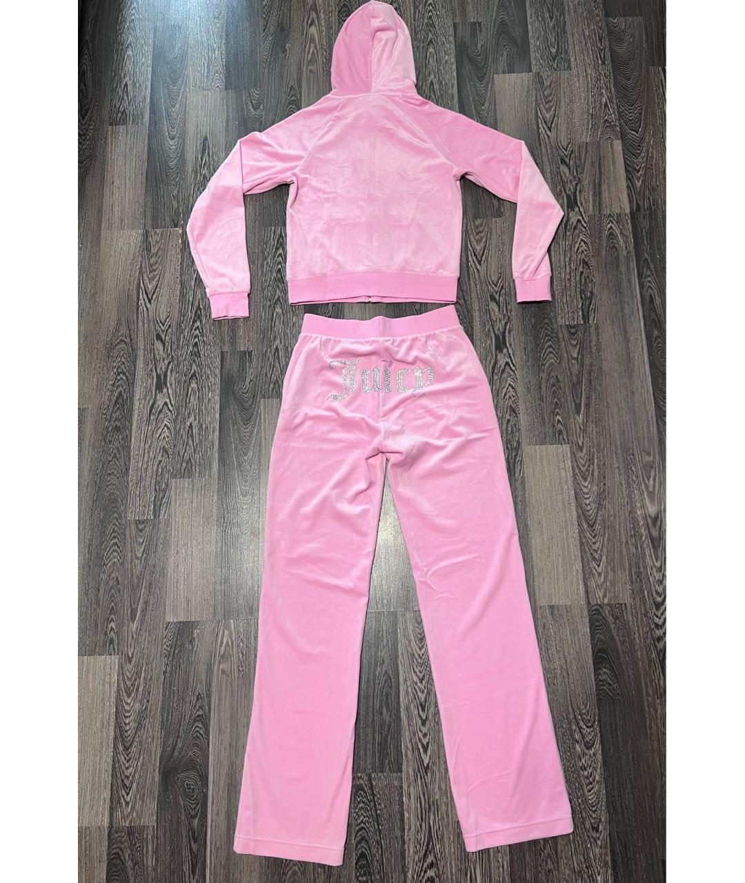JUICY COUTURE Розовый велюровый спортивные костюмы, фото 2