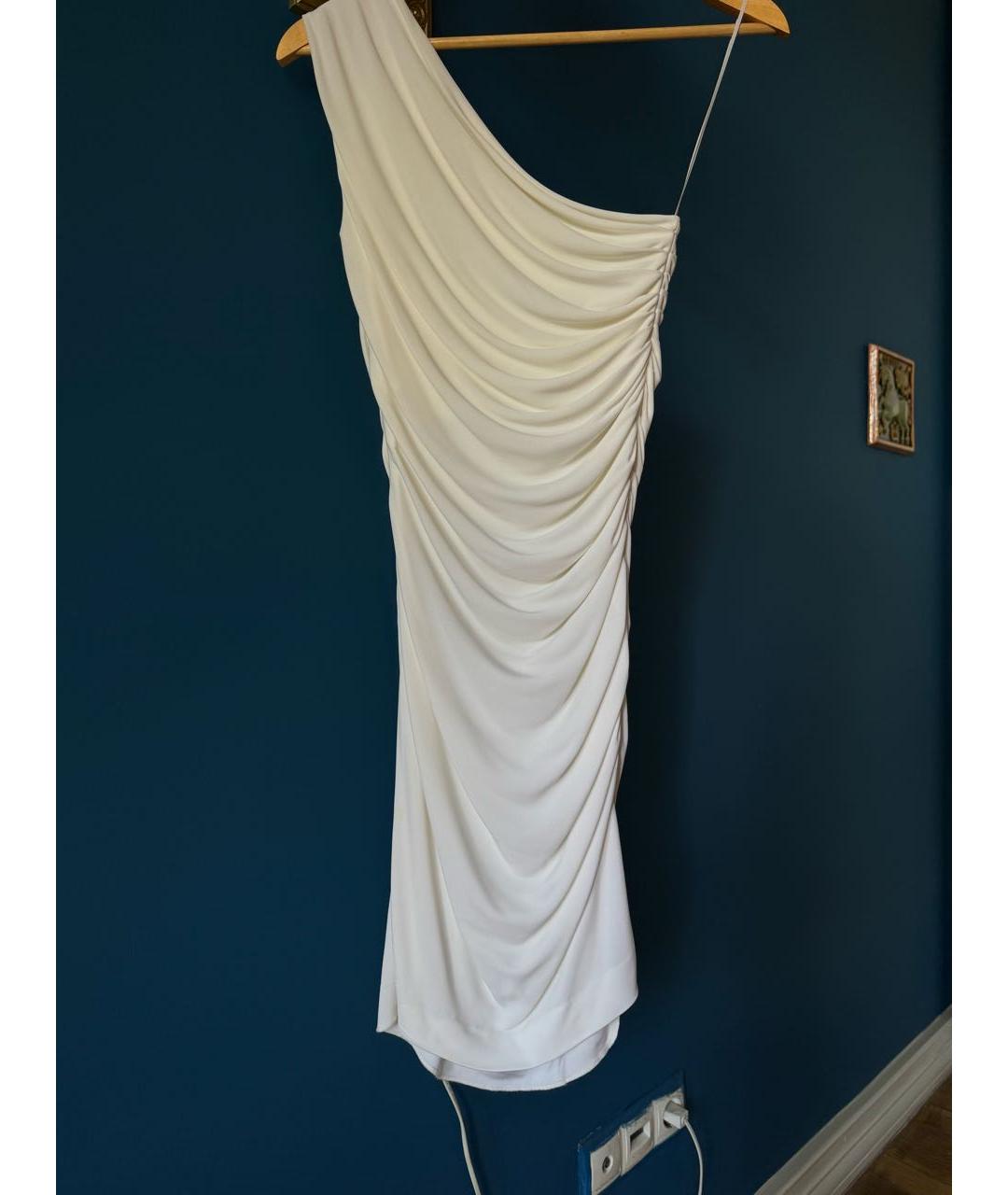 DSQUARED2 Белое вискозное коктейльное платье, фото 5