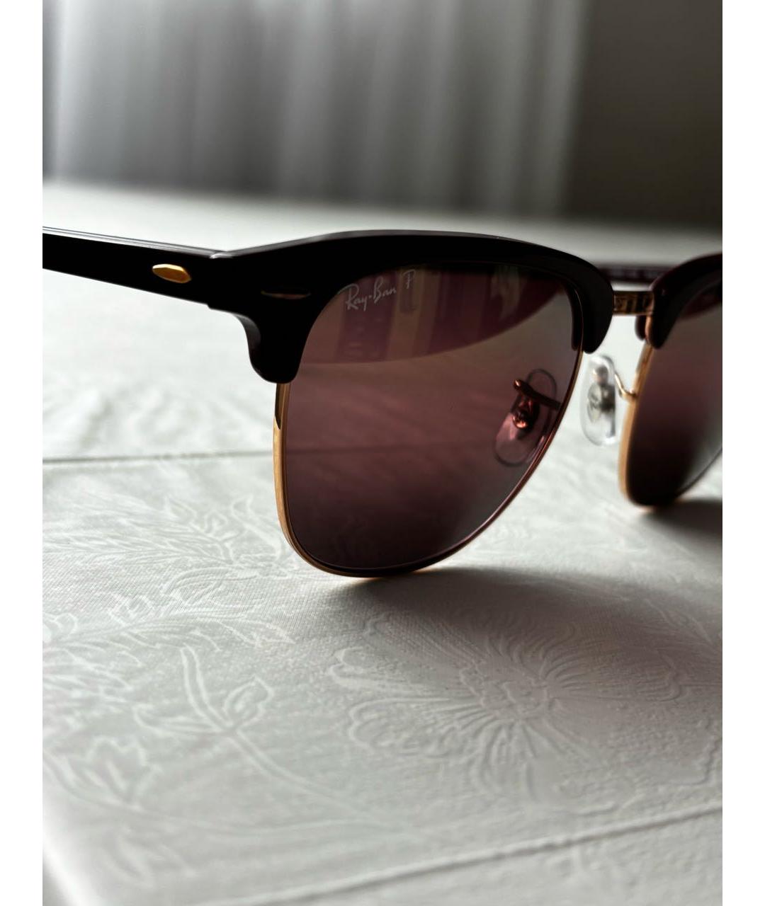 RAY BAN Бордовые пластиковые солнцезащитные очки, фото 3