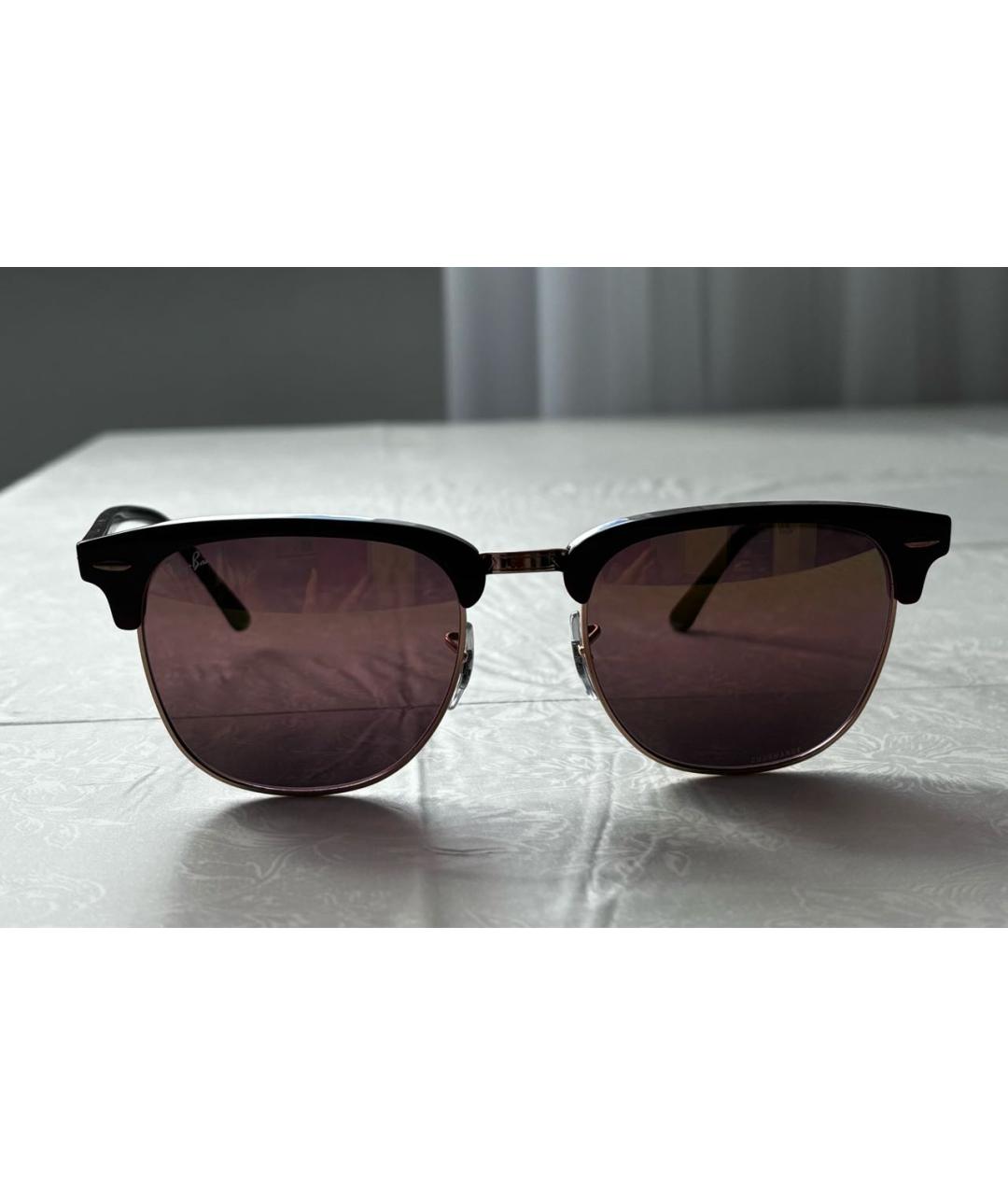 RAY BAN Бордовые пластиковые солнцезащитные очки, фото 8