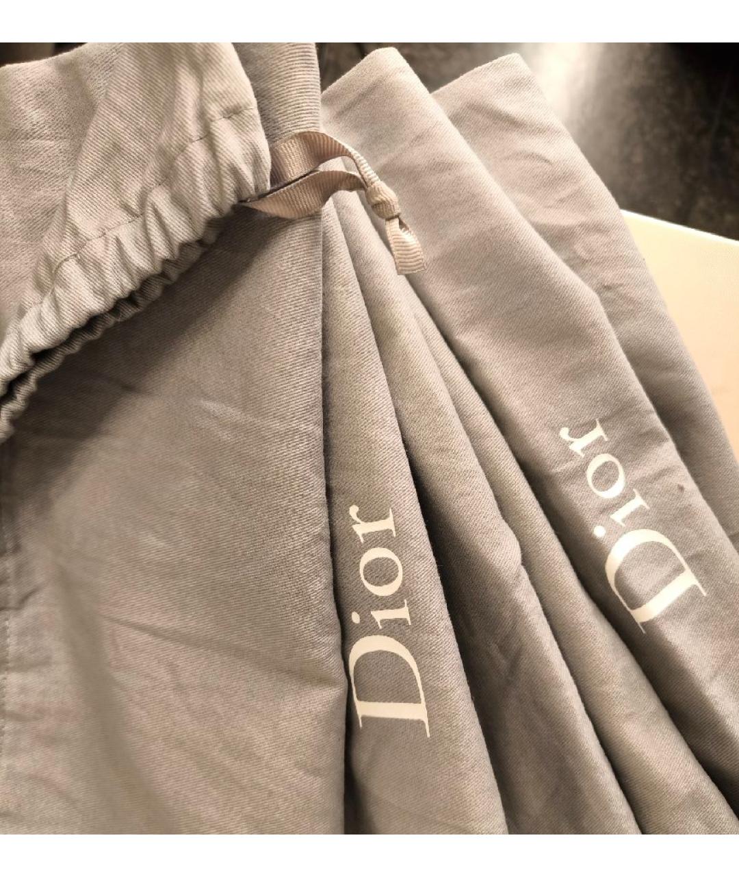 CHRISTIAN DIOR Черные кожаные ботфорты, фото 8