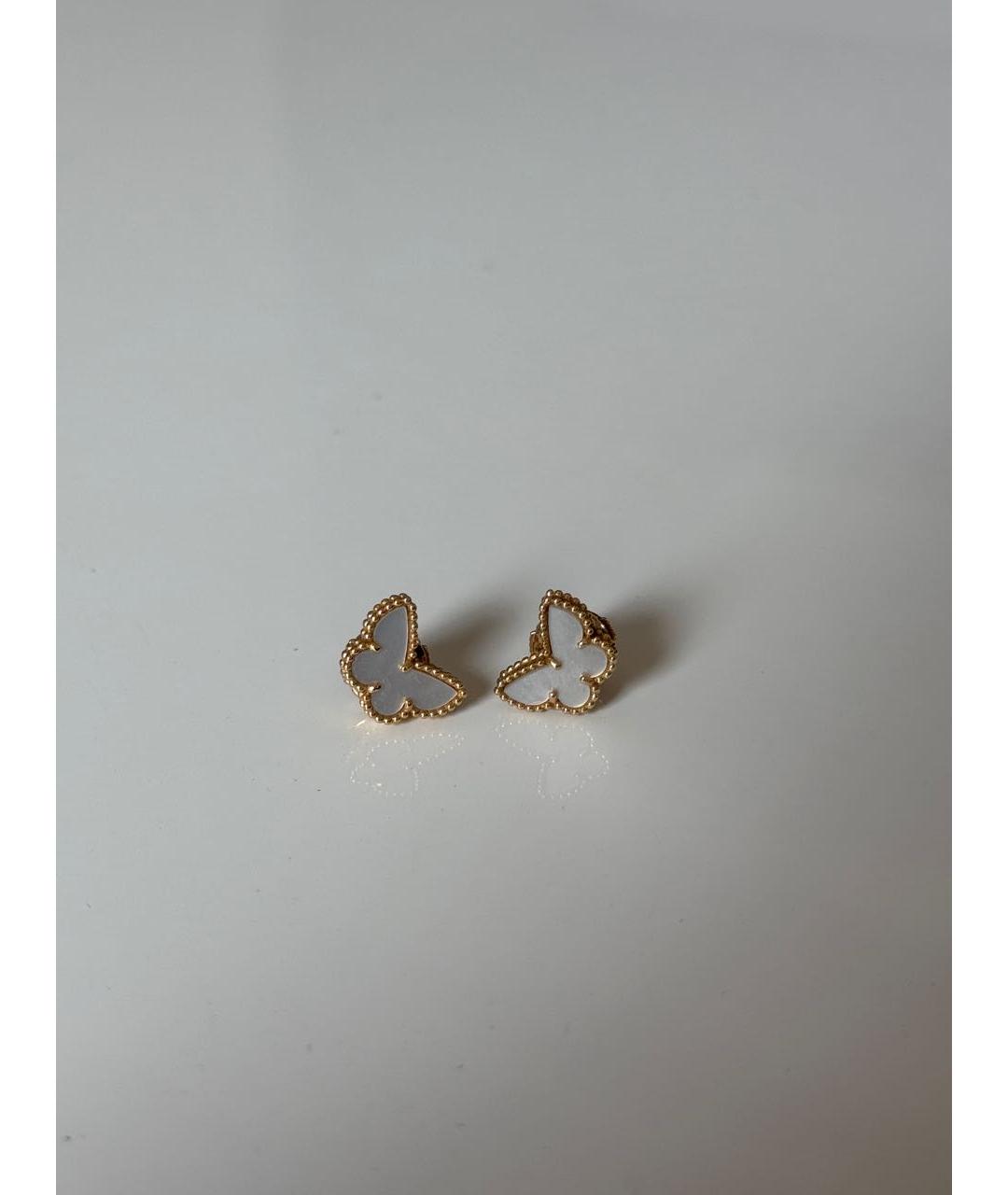 VAN CLEEF & ARPELS Белые серьги из желтого золота, фото 2