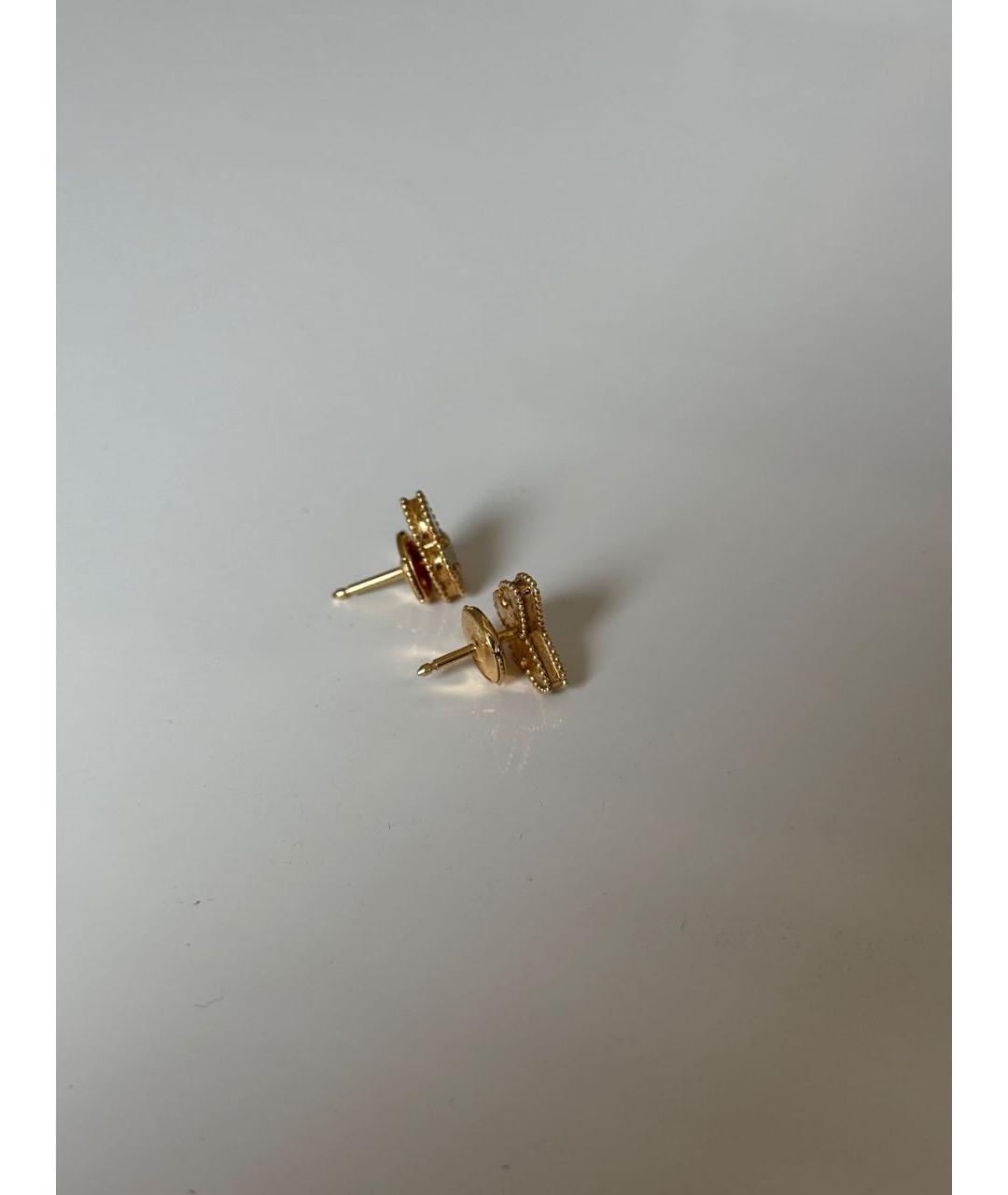 VAN CLEEF & ARPELS Белые серьги из желтого золота, фото 3