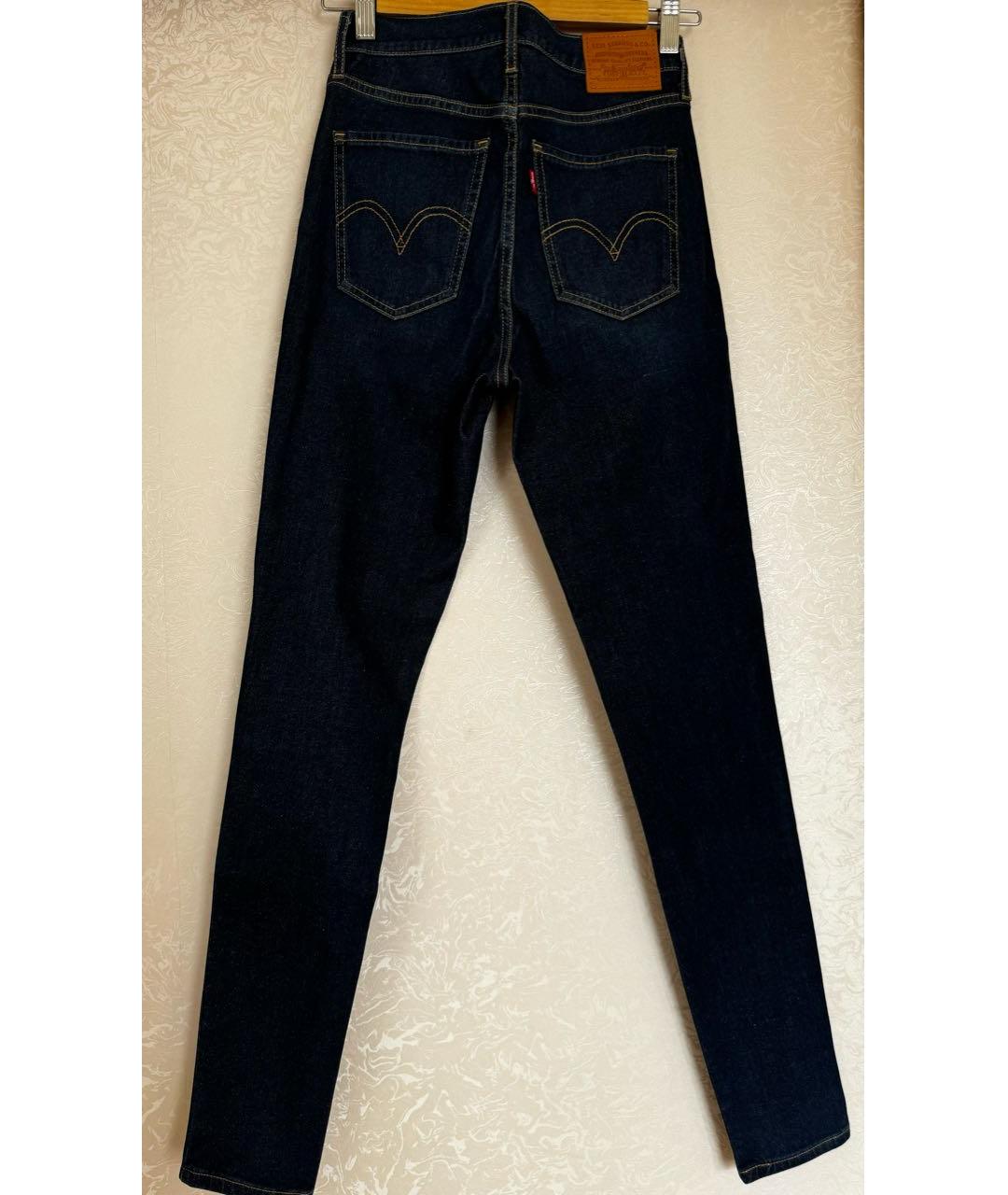 LEVI'S Темно-синие хлопко-эластановые джинсы слим, фото 2