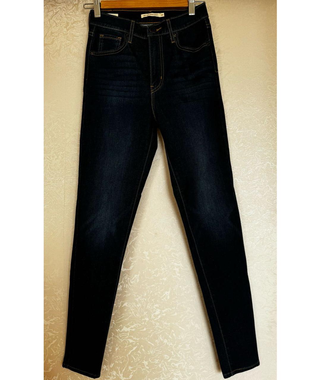 LEVI'S Темно-синие хлопко-эластановые джинсы слим, фото 8