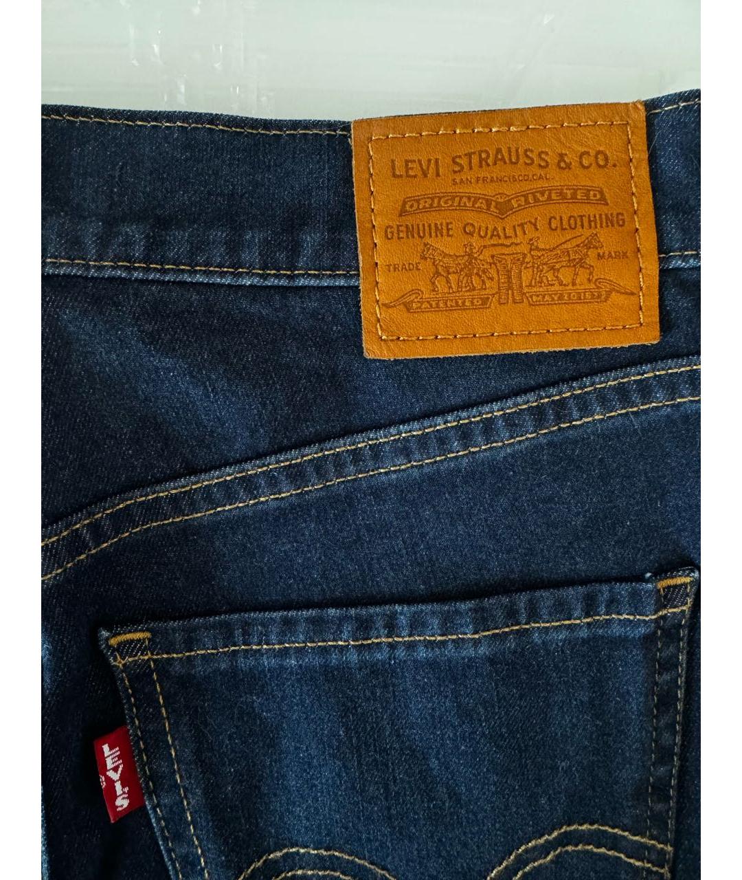 LEVI'S Темно-синие хлопко-эластановые джинсы слим, фото 4