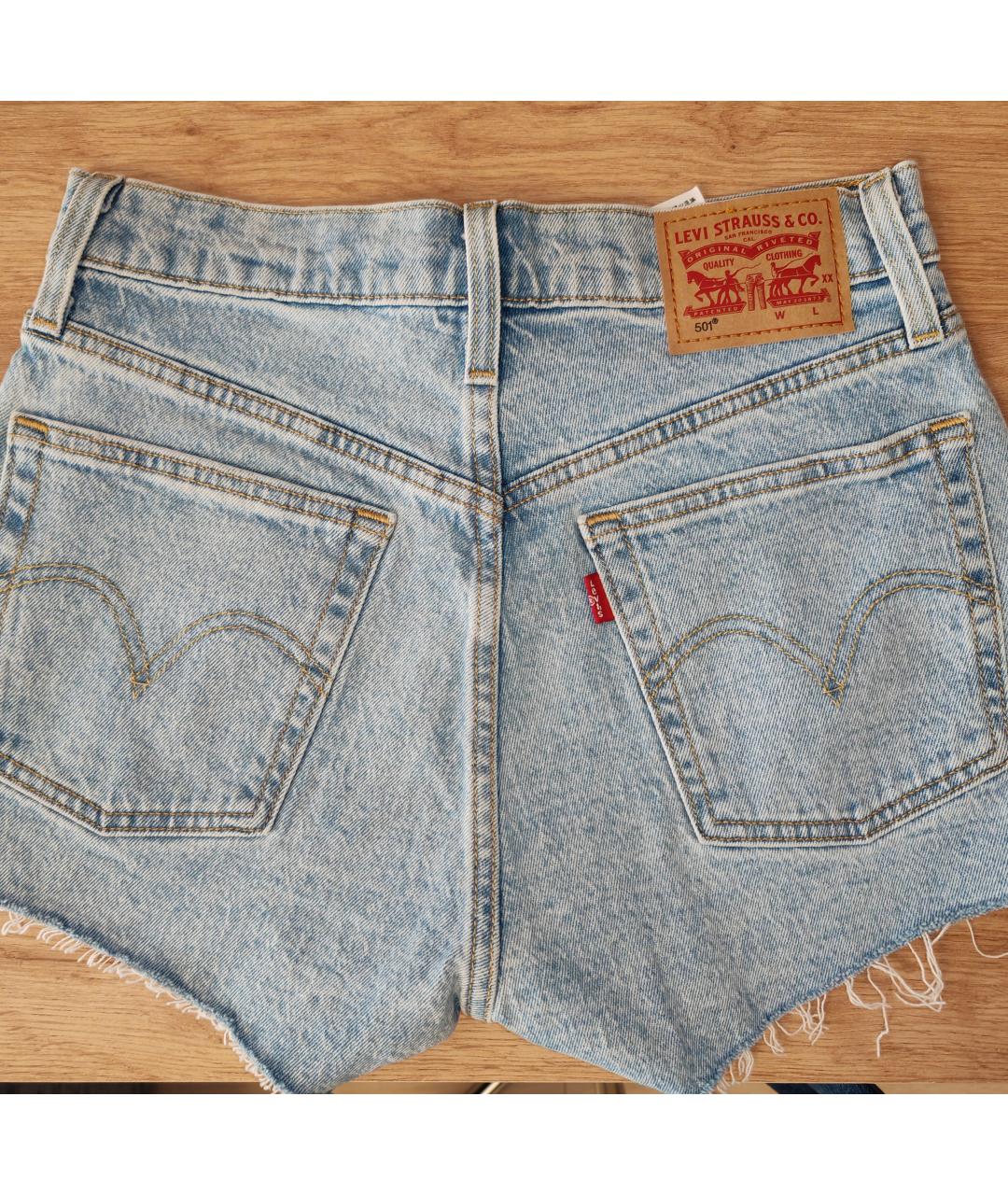 LEVI'S Синие хлопковые прямые джинсы, фото 4