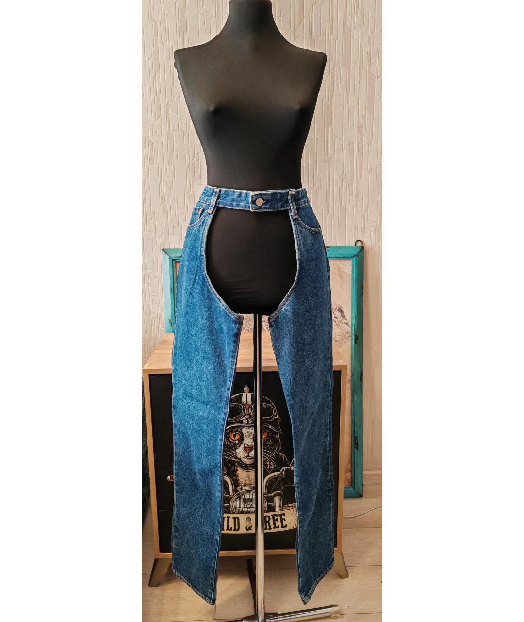 LEVI'S Синие хлопковые прямые джинсы, фото 6