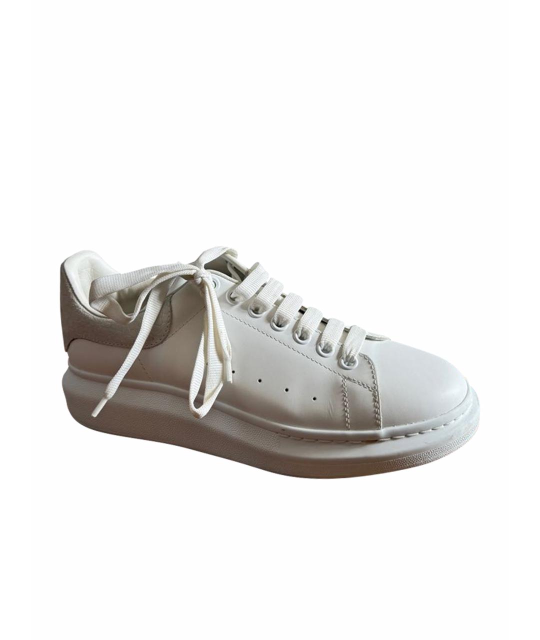 ALEXANDER MCQUEEN Белые кожаные низкие кроссовки / кеды, фото 1