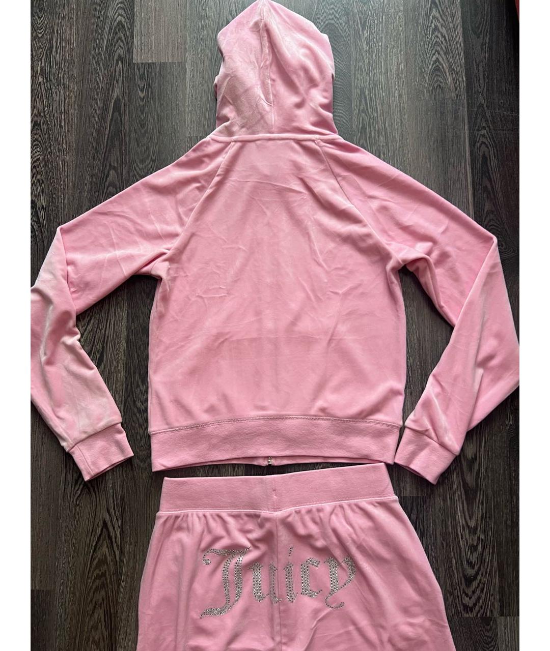 JUICY COUTURE Розовый велюровый спортивные костюмы, фото 7