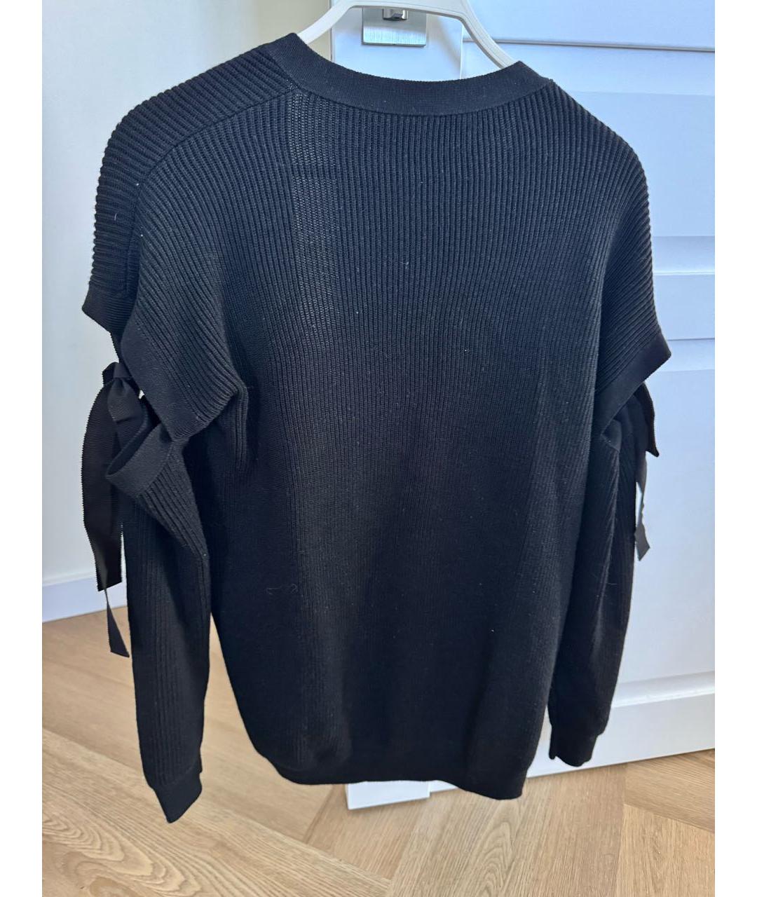 BOUTIQUE MOSCHINO Черный шерстяной кардиган, фото 3