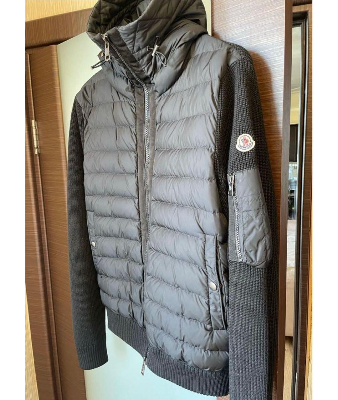 MONCLER Черная хлопковая куртка, фото 4