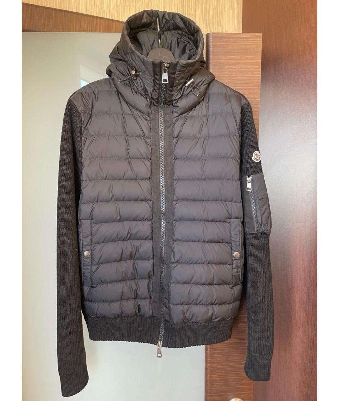 MONCLER Черная хлопковая куртка, фото 2
