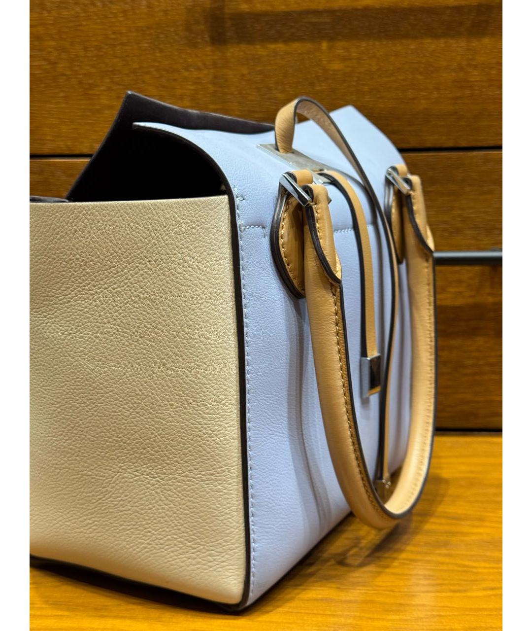 MICHAEL KORS Голубая кожаная сумка тоут, фото 2