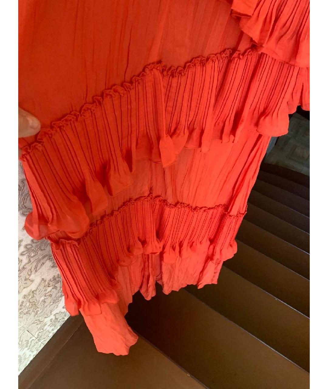 BCBG MAXAZRIA Коралловое вискозное вечернее платье, фото 7