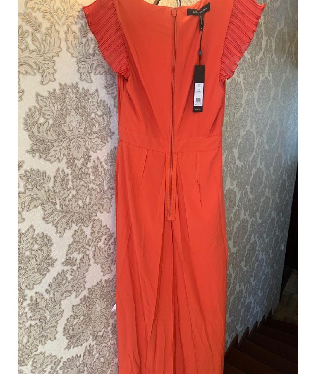 BCBG MAXAZRIA Коралловое вискозное вечернее платье, фото 3