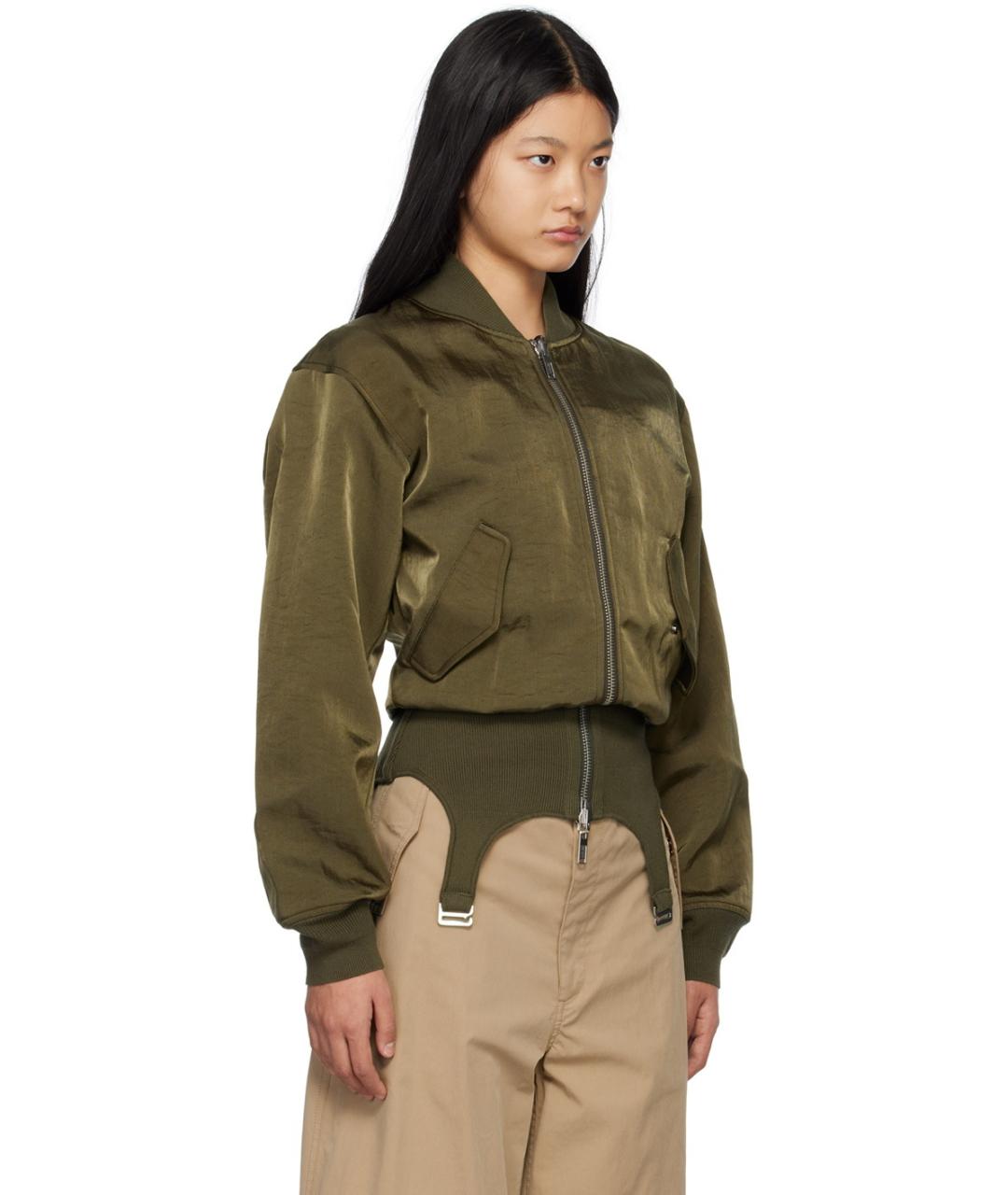 DION LEE Хаки куртка, фото 3