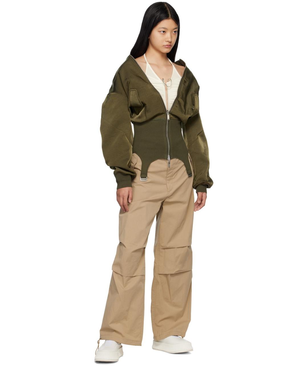 DION LEE Хаки куртка, фото 5