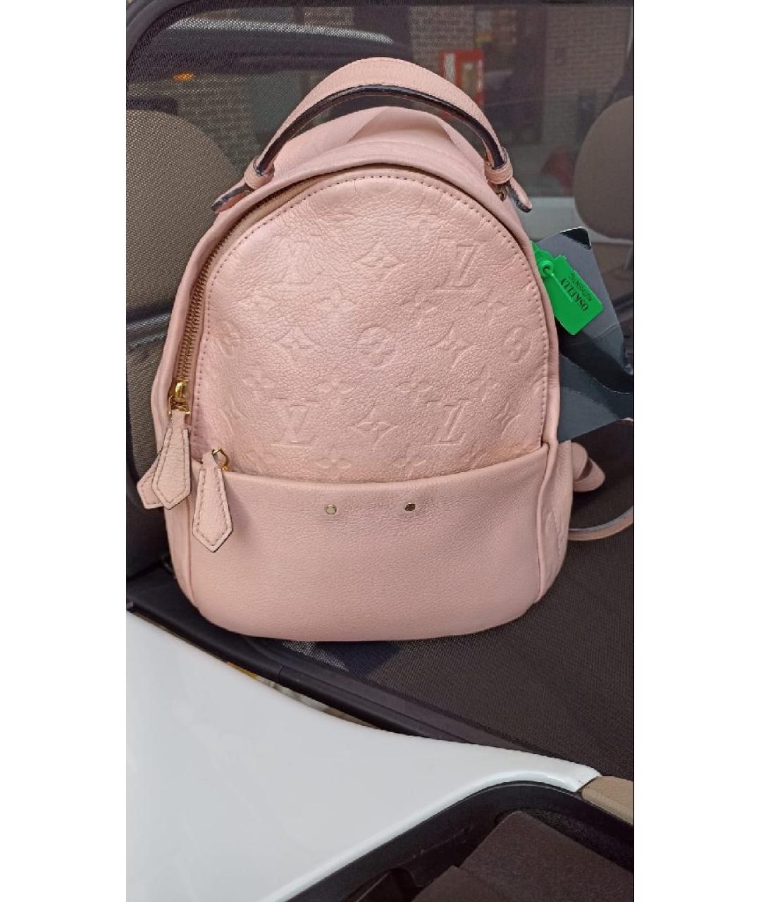 LOUIS VUITTON Розовый кожаный рюкзак, фото 9