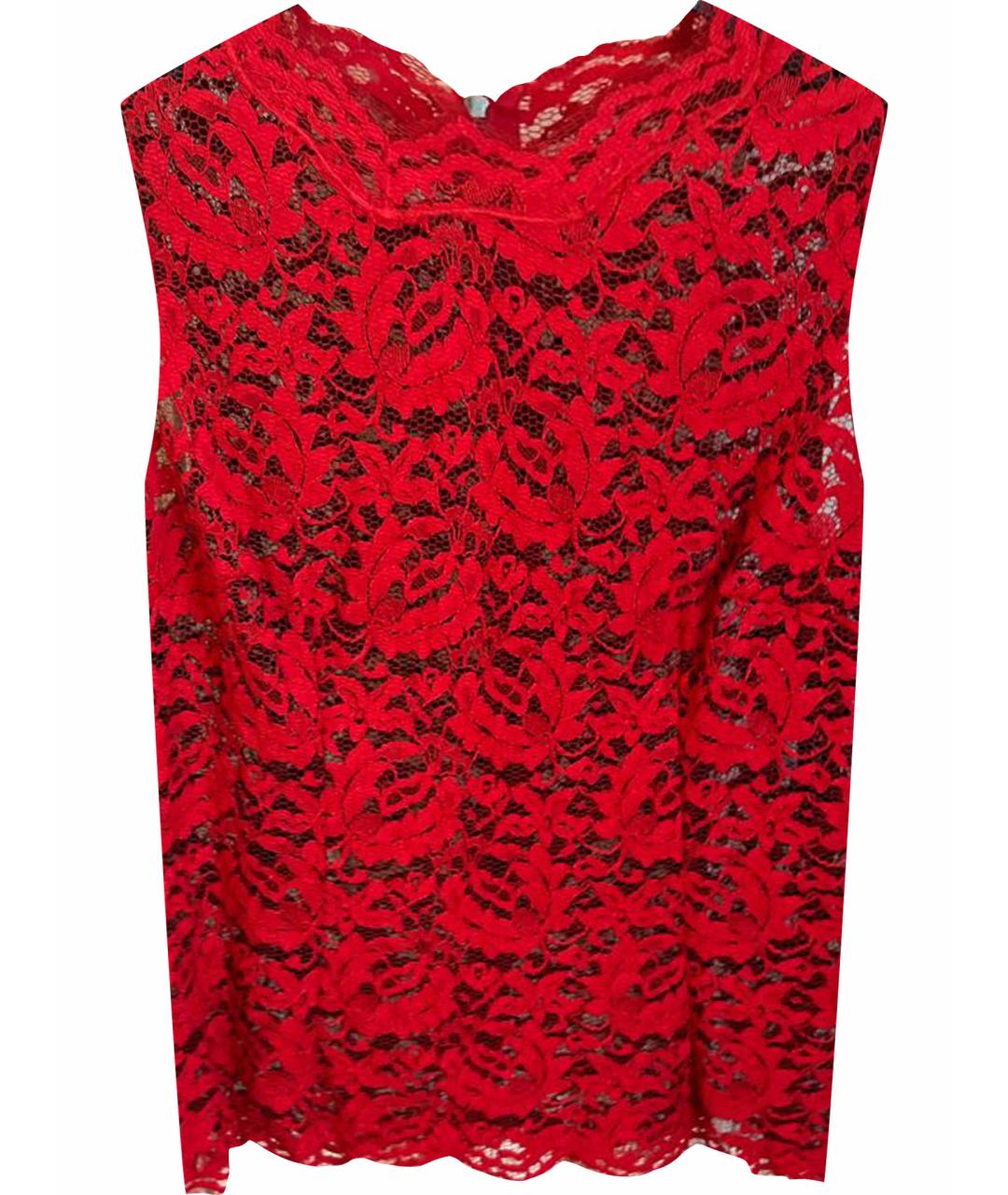 DOLCE&GABBANA Красная кружевная блузы, фото 1