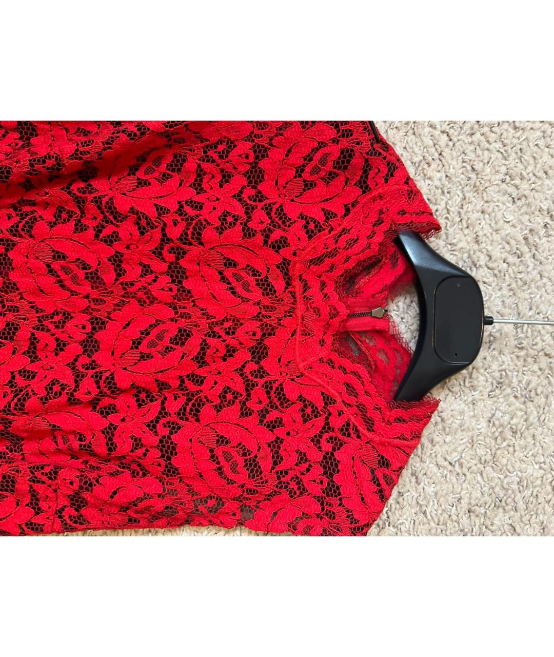 DOLCE&GABBANA Красная кружевная блузы, фото 4