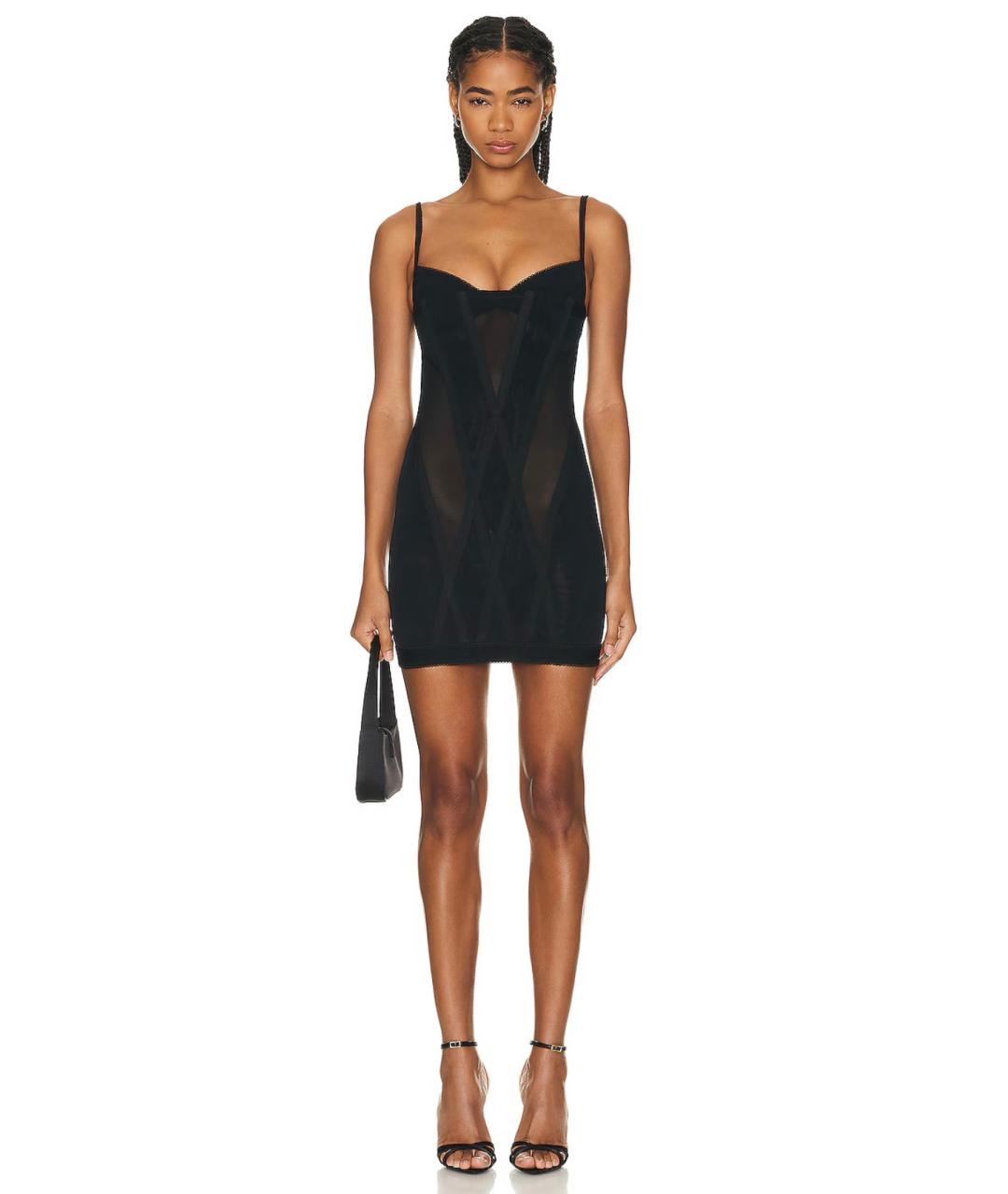 DION LEE Черное коктейльное платье, фото 2
