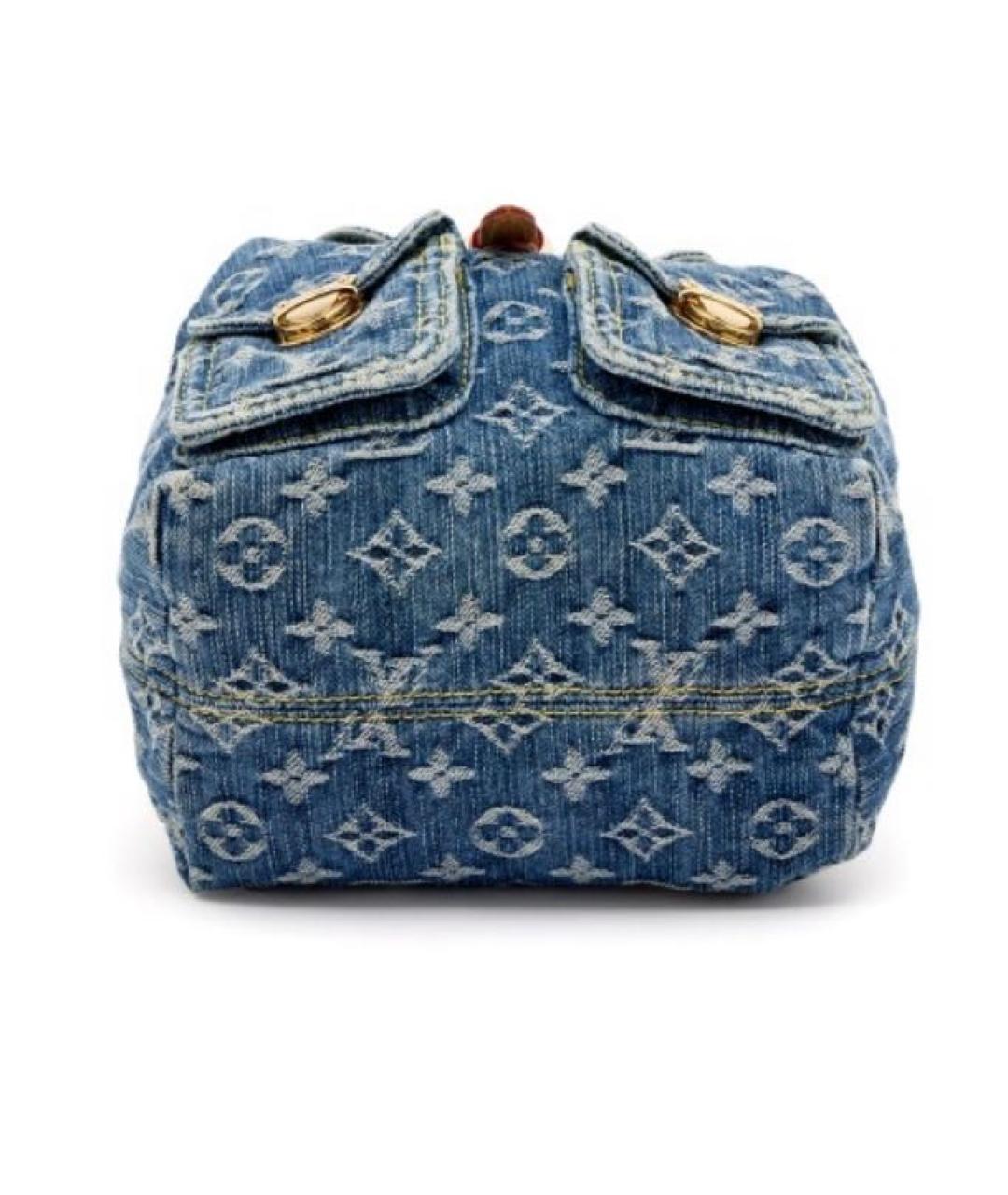 LOUIS VUITTON Голубой деним рюкзак, фото 6