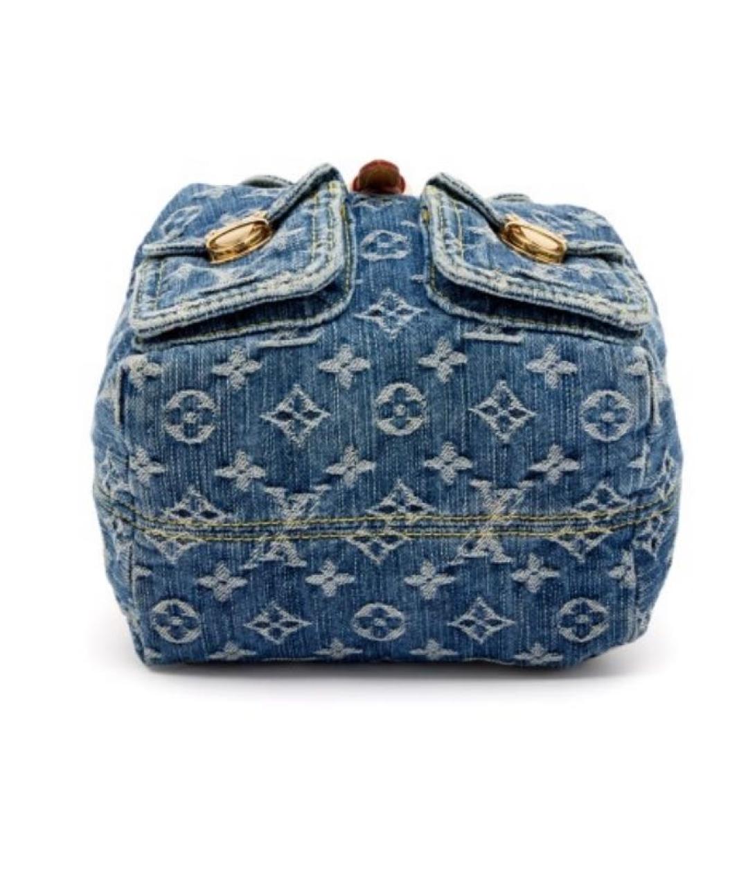 LOUIS VUITTON Голубой деним рюкзак, фото 4
