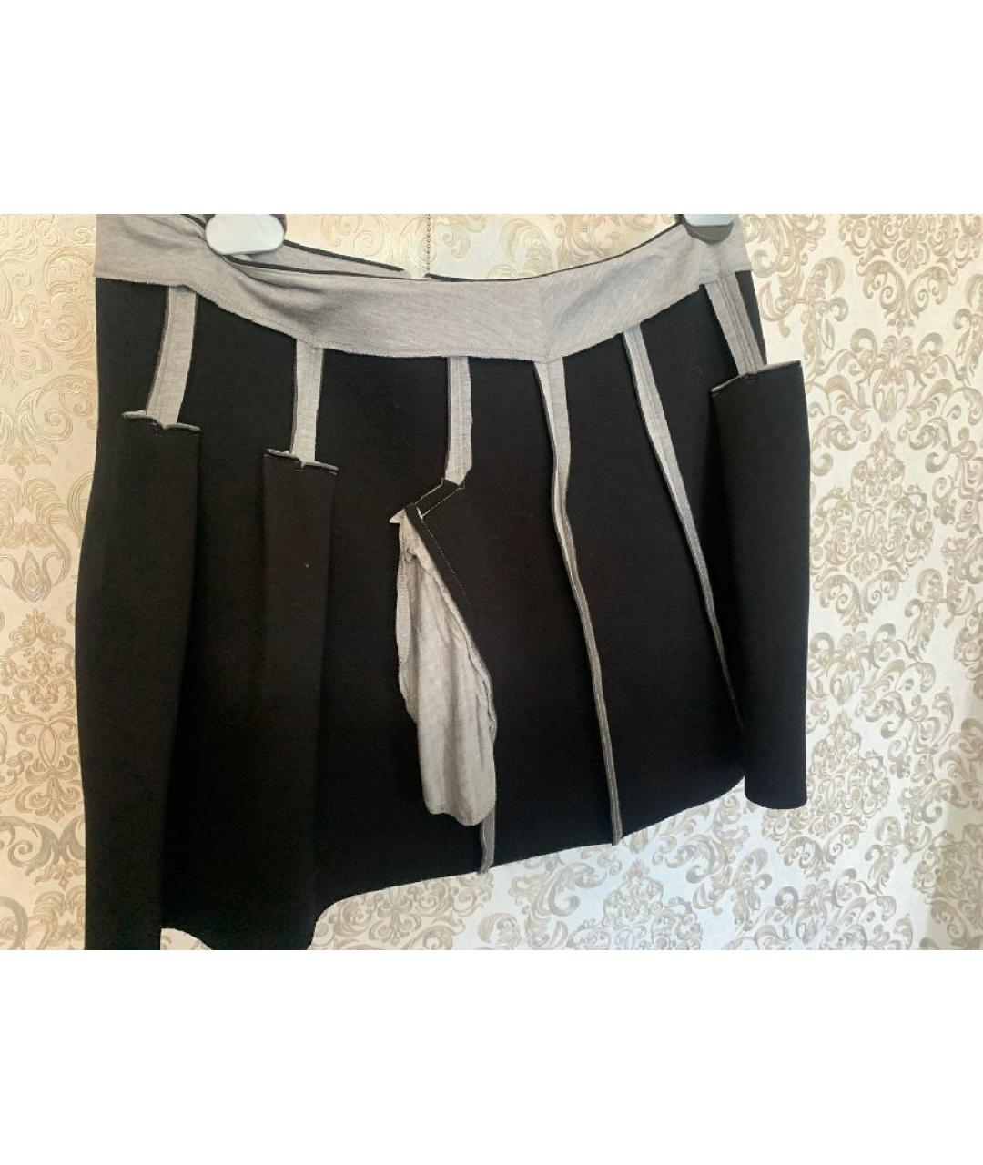ALEXANDER WANG Серая полиэстеровая юбка мини, фото 4