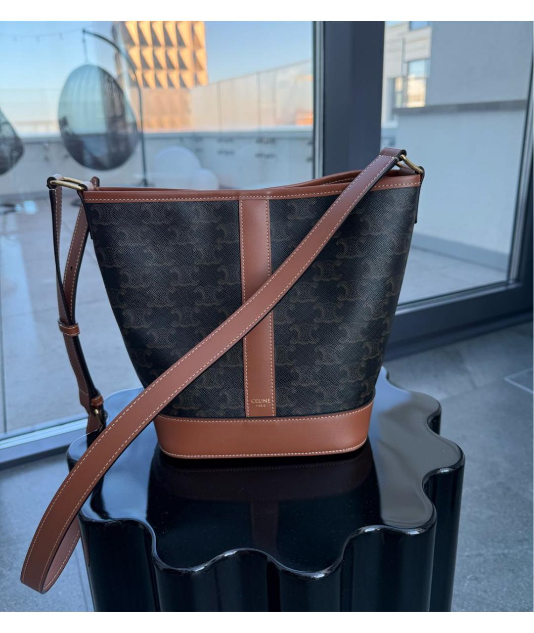 CELINE Коричневая сумка тоут, фото 9