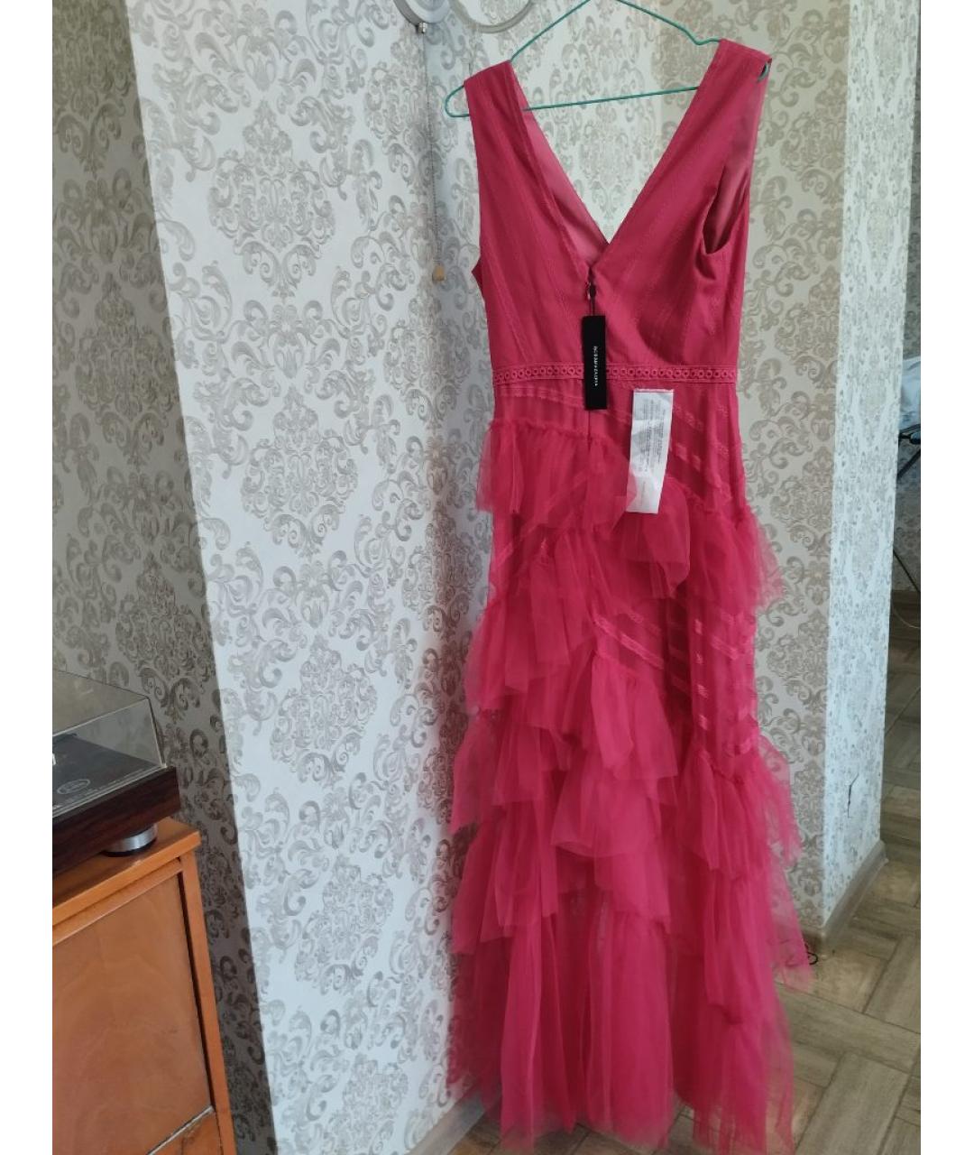 BCBG MAXAZRIA Фуксия вискозное вечернее платье, фото 2