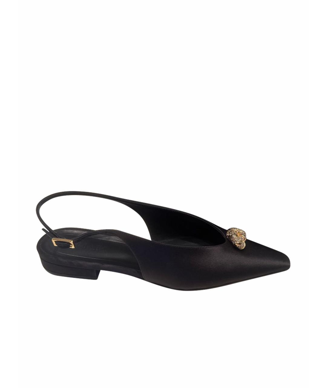 LANVIN Черные текстильные балетки, фото 1