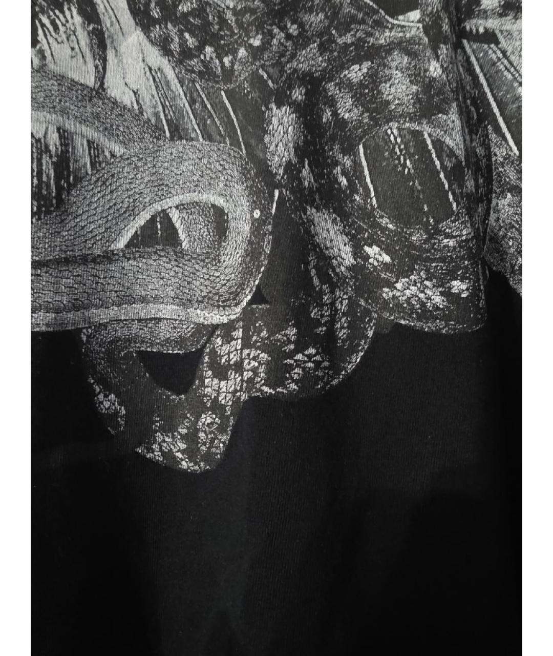 MARCELO BURLON Черная хлопковая футболка, фото 4