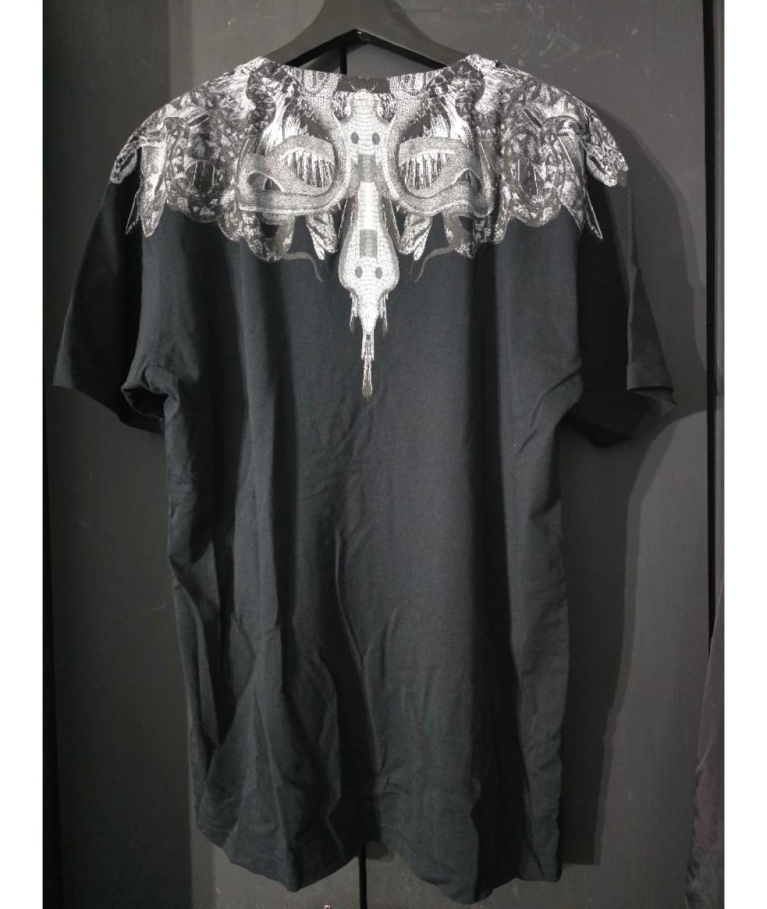 MARCELO BURLON Черная хлопковая футболка, фото 2