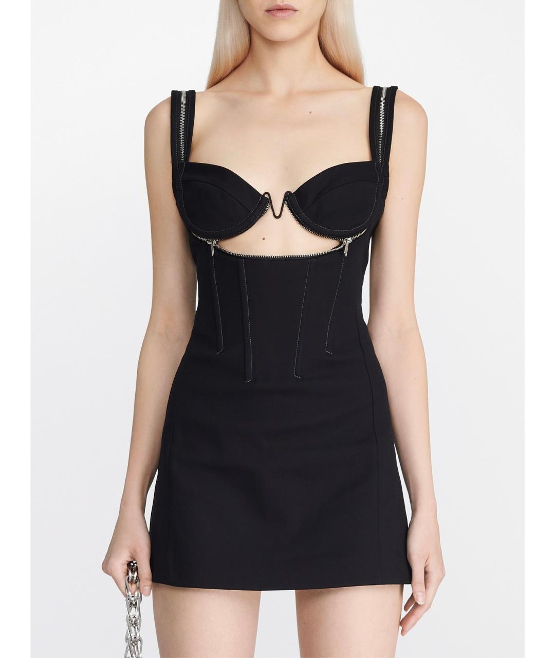 DION LEE Черное коктейльное платье, фото 3