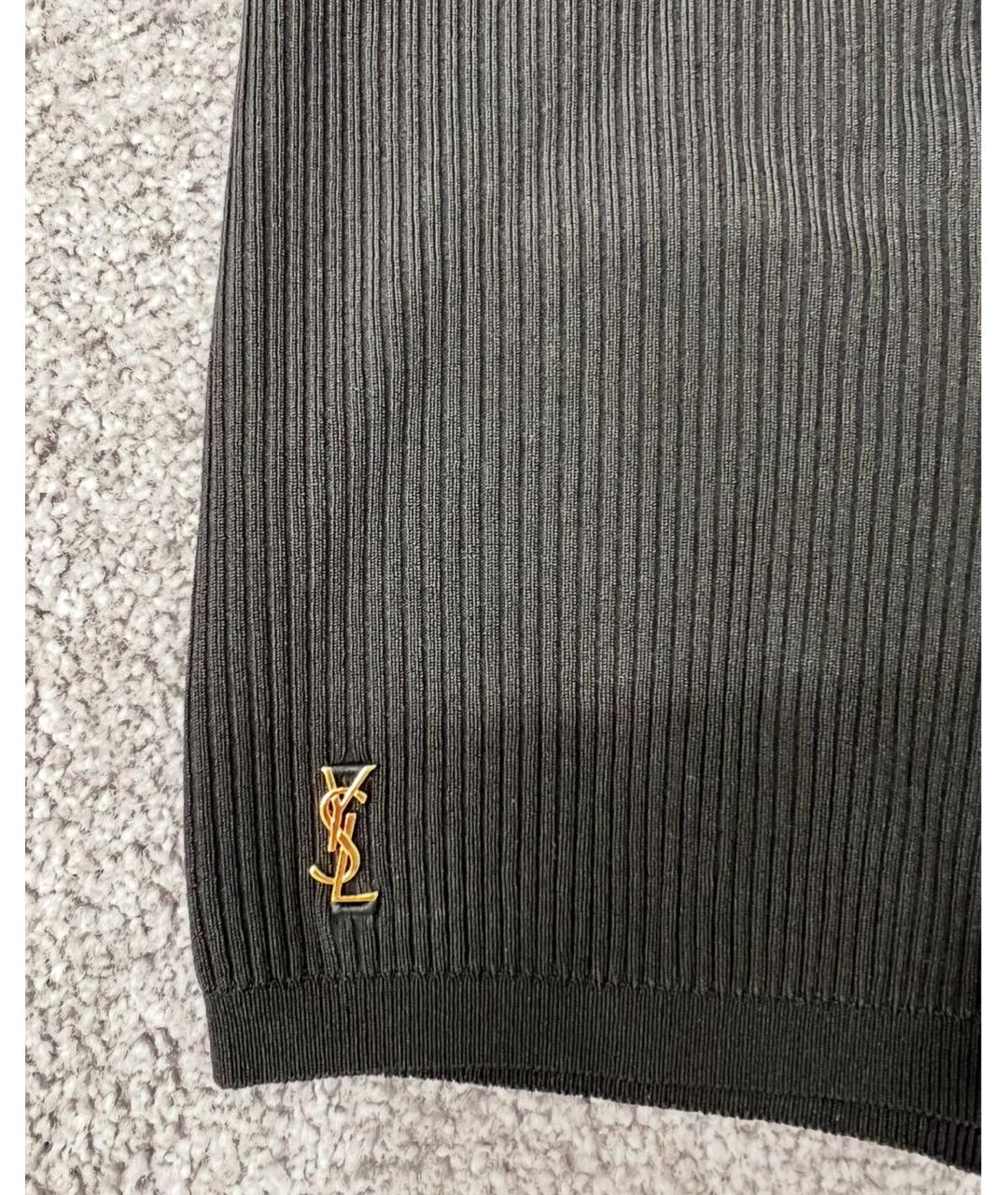 SAINT LAURENT Черные вискозные шорты, фото 3