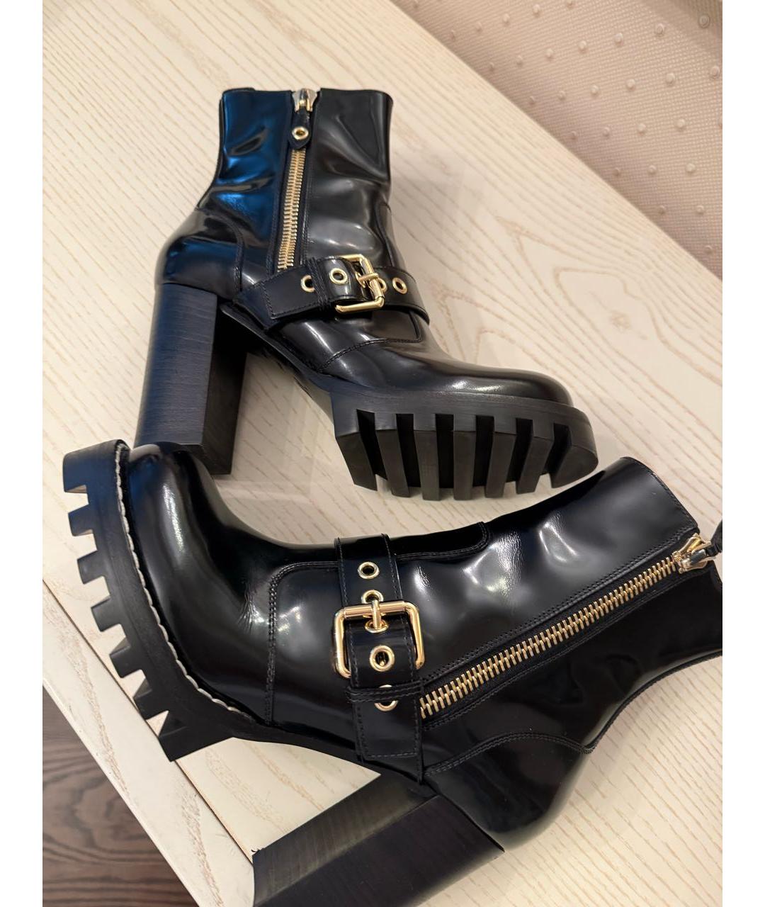 LOUIS VUITTON Черные ботильоны из лакированной кожи, фото 8