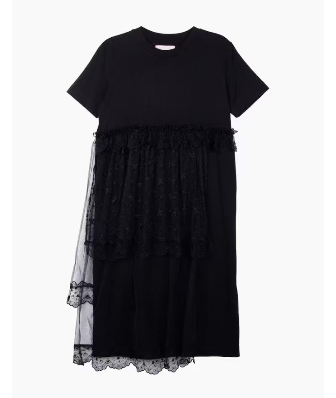 SIMONE ROCHA Черное хлопковое повседневное платье, фото 8