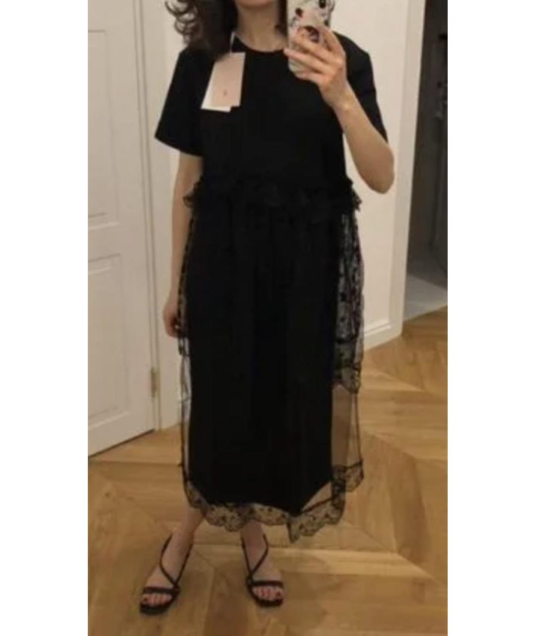 SIMONE ROCHA Черное хлопковое повседневное платье, фото 5