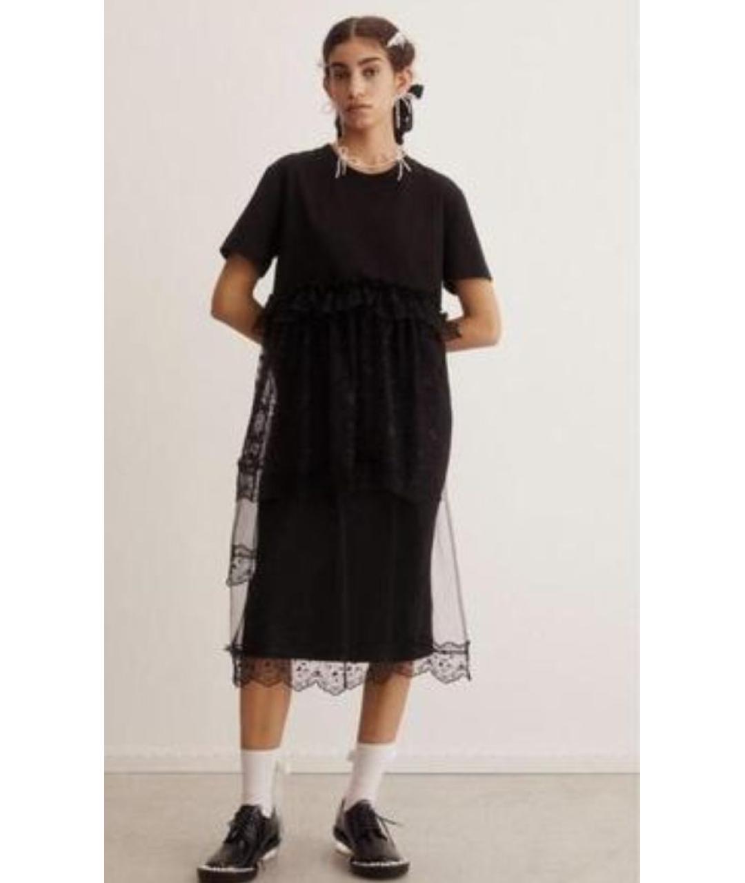 SIMONE ROCHA Черное хлопковое повседневное платье, фото 2