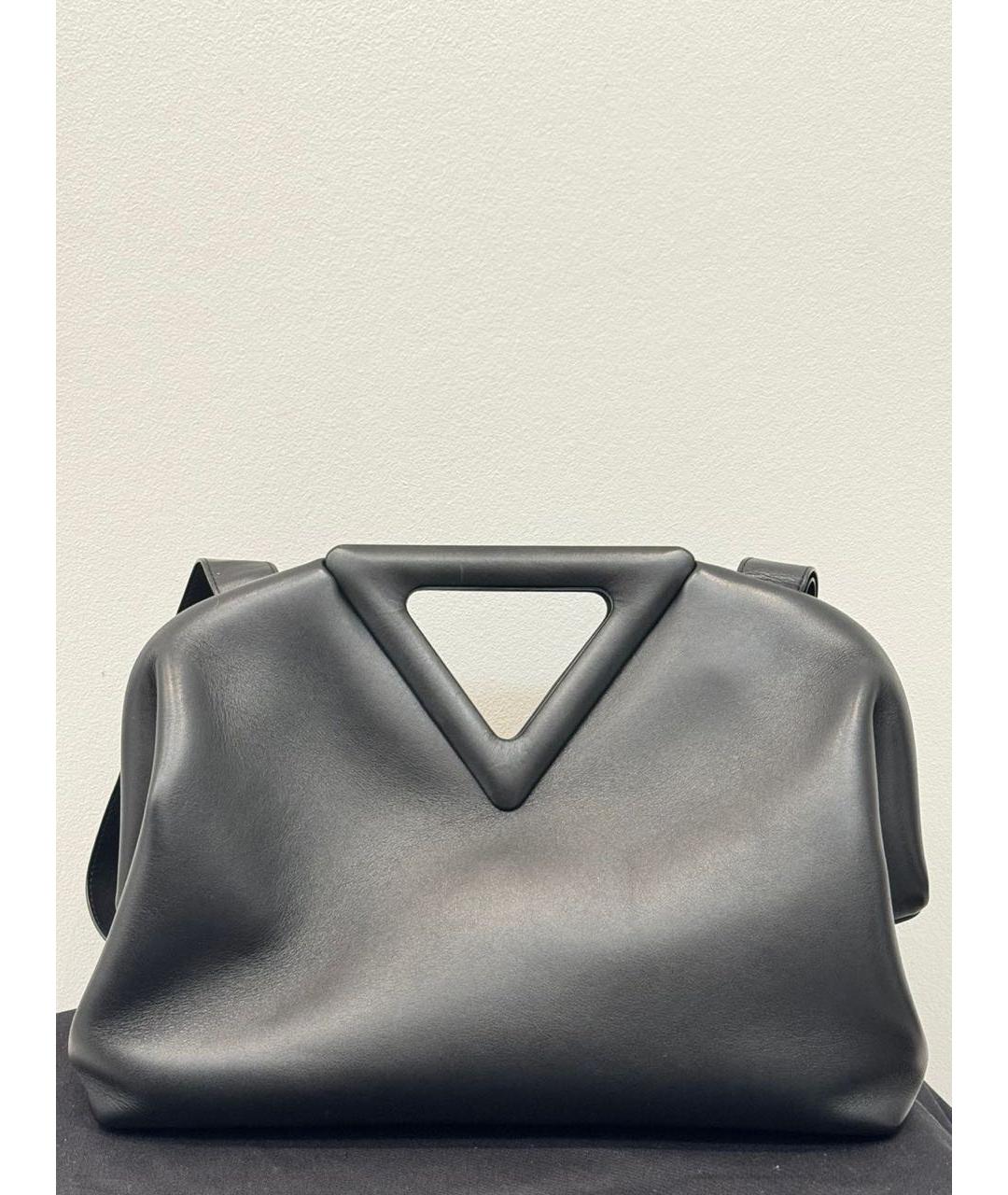 BOTTEGA VENETA Черная кожаная сумка с короткими ручками, фото 2