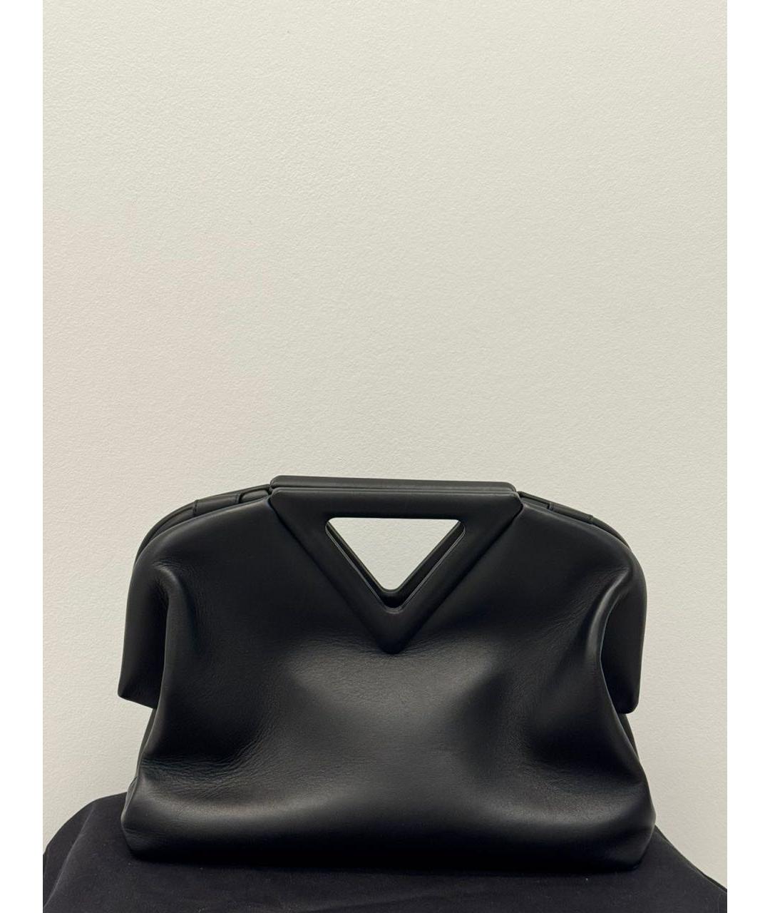 BOTTEGA VENETA Черная кожаная сумка с короткими ручками, фото 4