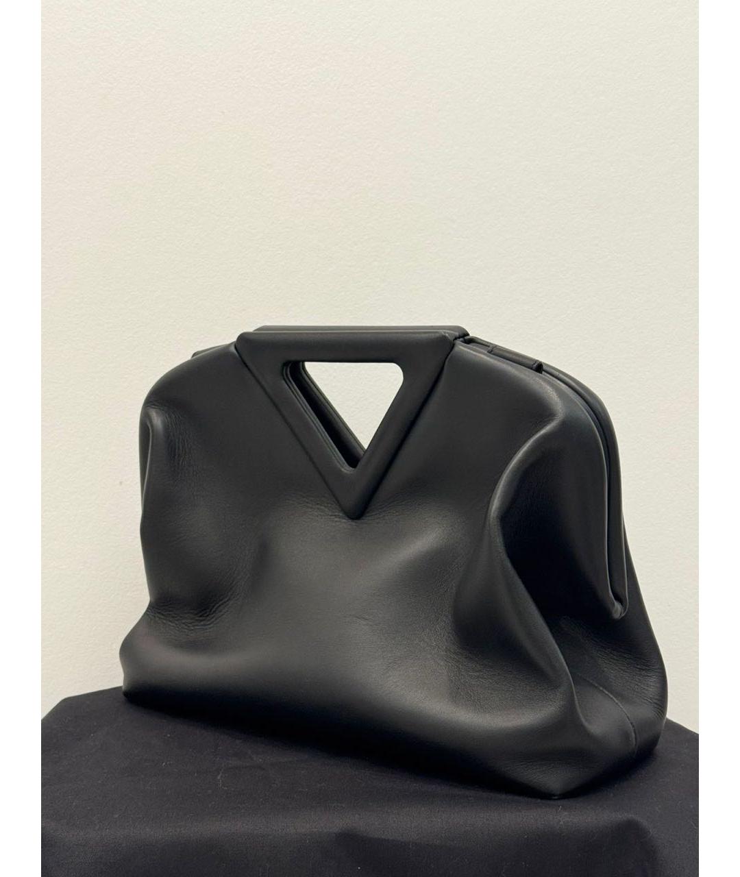 BOTTEGA VENETA Черная кожаная сумка с короткими ручками, фото 3