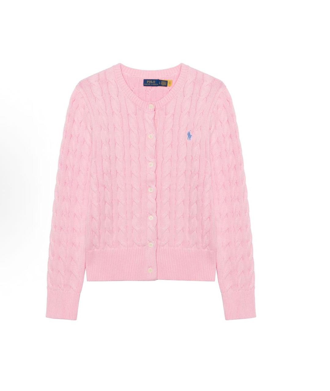 POLO RALPH LAUREN Розовый хлопковый кардиган, фото 5