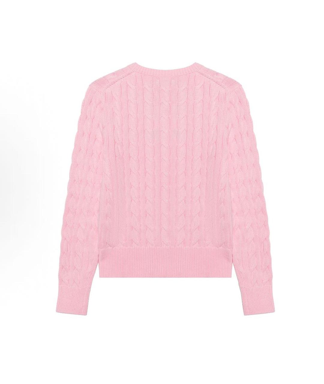 POLO RALPH LAUREN Розовый хлопковый кардиган, фото 2