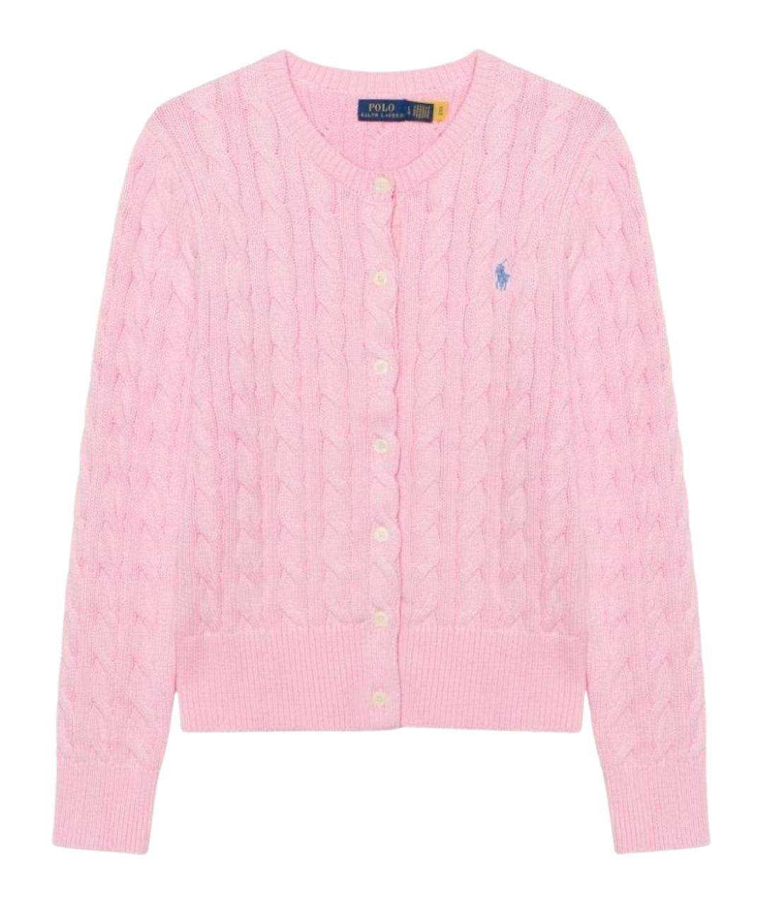 POLO RALPH LAUREN Розовый хлопковый кардиган, фото 1
