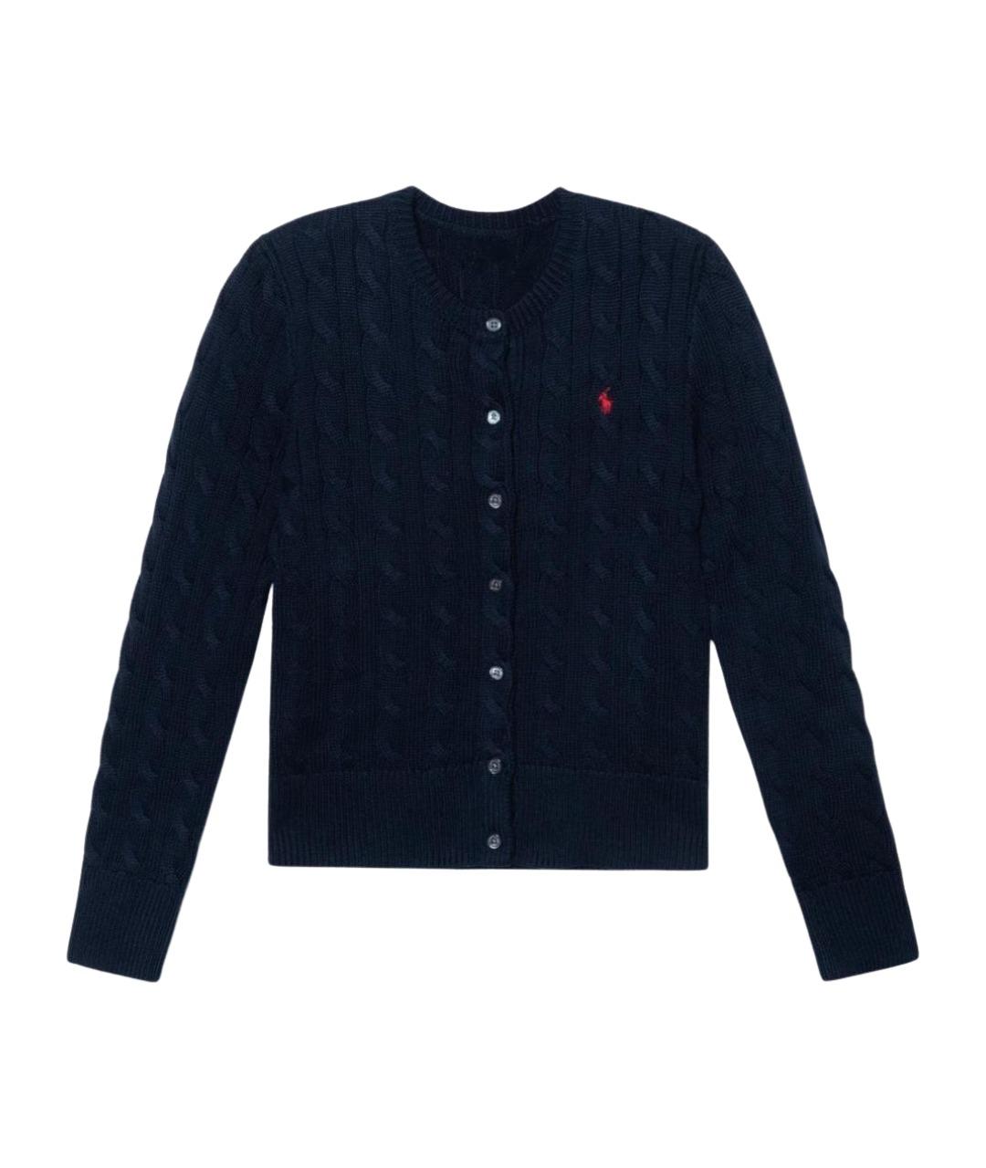 POLO RALPH LAUREN Темно-синий хлопковый кардиган, фото 1