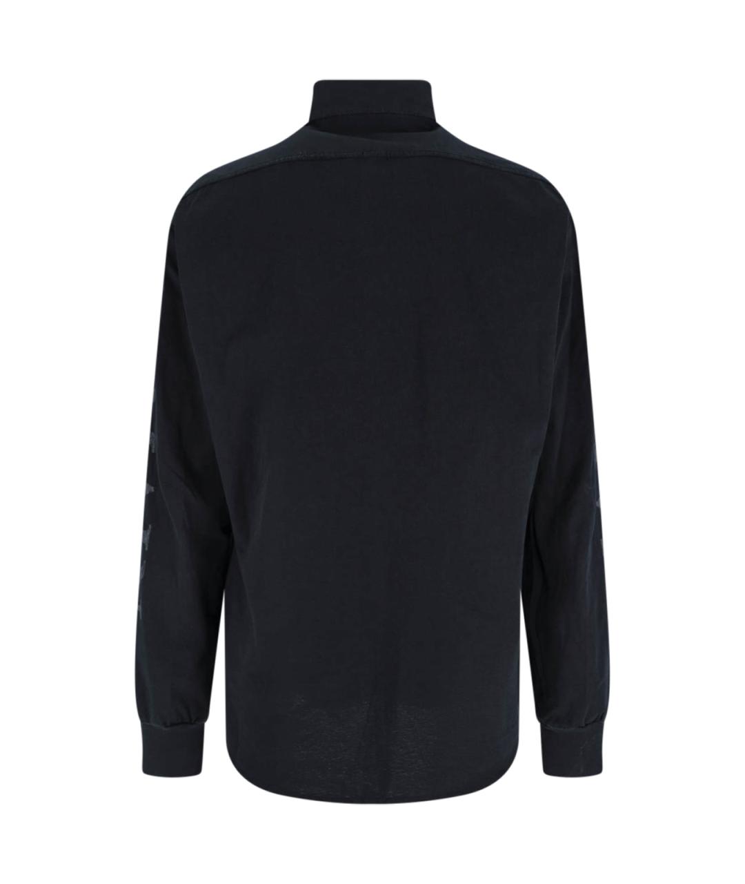 BALENCIAGA Черная хлопковая кэжуал рубашка, фото 2